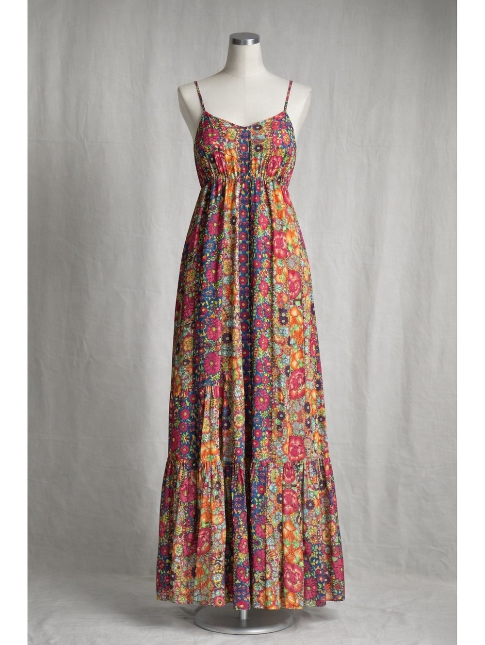 Forever 21 Floral Quilted Boho Maxi Dress - Cottagecore Fairycore Boho Summer